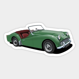 Triumph TR3 in green Sticker